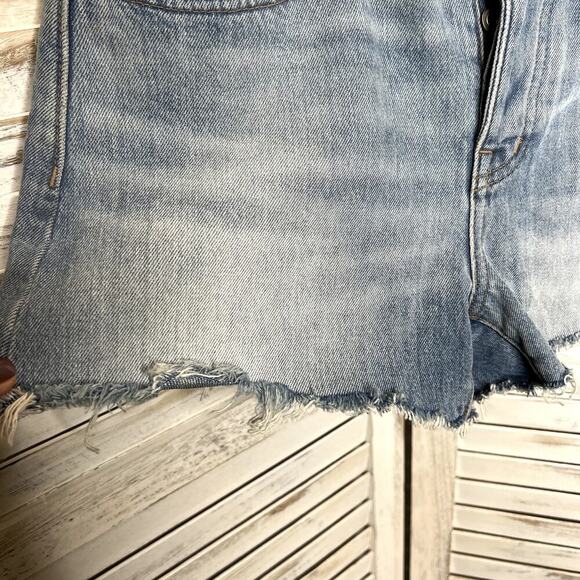 MADEWELL Women's Relaxed Denim Jean Shorts Rosemount Wash Destroyed Hem Size 26 - Picture 10 of 12